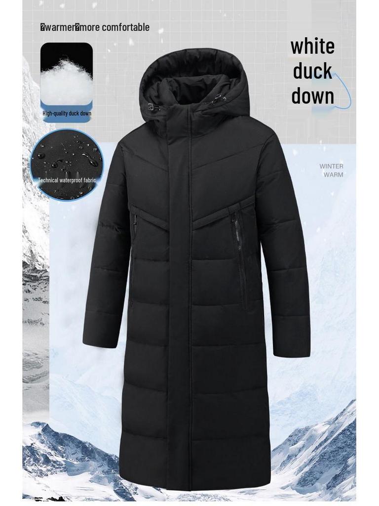 Winter Long Down Jacket Unisex – Over-the-Knee Thickened Warm Cotton Coat