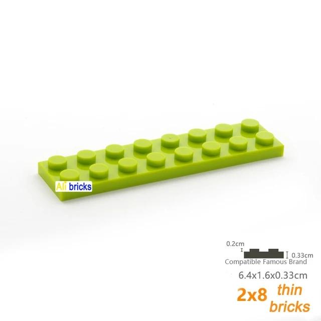 Non-Toxic 20Pcs Moc Parts 3034 Plate 2 X 8 Compatible Bricks Diy Assmble Building Blocks Particle Kids Puzzle Brain Toy Birthday Gift