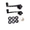 2 st Universal SVART Krom Aluminium Bil SUV Fönster/Dörr/Winder Vevhandtag