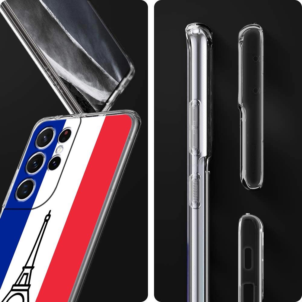 Husă de telefon cu steagul Franței, fotbal, Paris, pentru Samsung Galaxy S22 5G S20 Ultra S21 FE 5G S10E S9 S8 S10 Plus Note 20 10 Husă transparentă