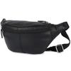 Men's Premium Leather Waist Bag, Black Leather, Beltimore