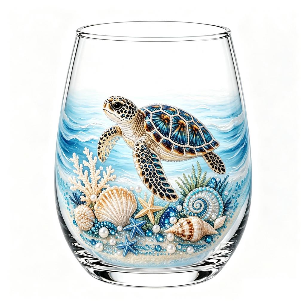 Glass Cup with 2D Animal Pattern Print, Decorative Tumbler for Home, Party and Daily Use