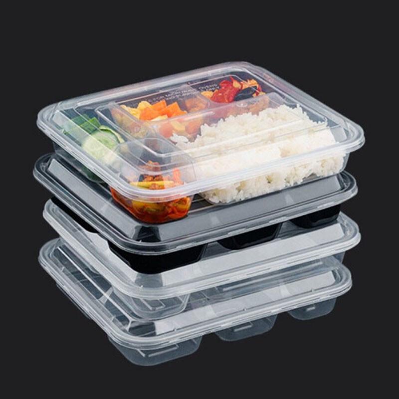 Disposable Microwavable Compartment Lunch Box with Lid