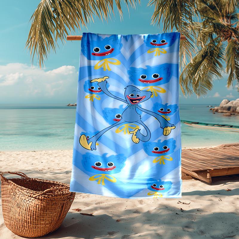 Ultra-Soft Beach Towel with Huggy Wuggy Theme,Ideal for Pool - Camping, Diving - Perfect Travel Essential, Vibrant Beach Towel.