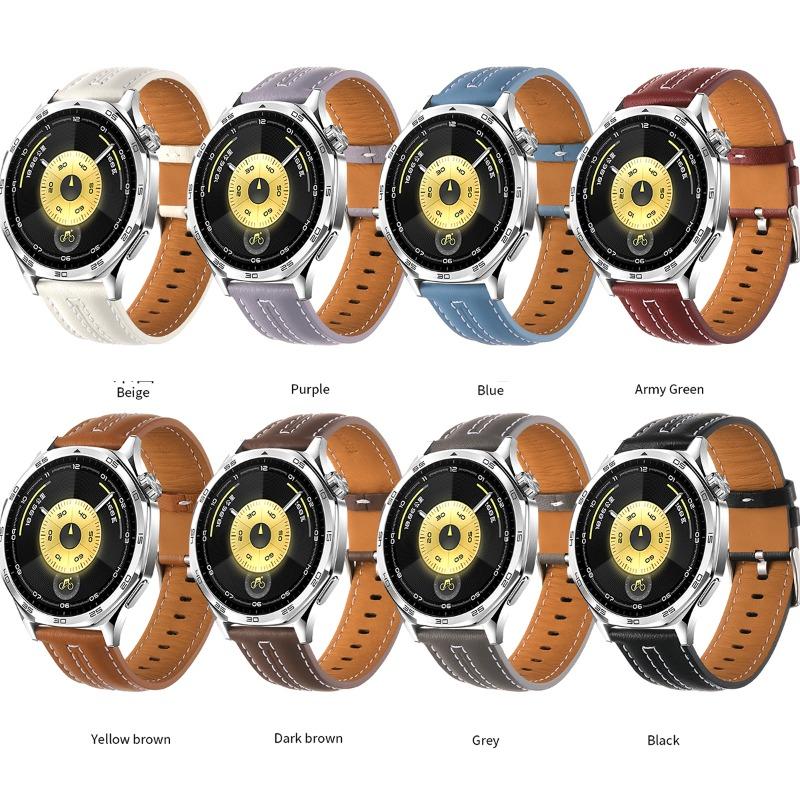 18/22mm Leather Watch Strap For Huawei Watch GT6 46mm Bands Soft Leather Wristband Bracelet For Huawei Watch GT5 4 3 GT5 GT6 Pro