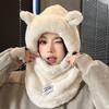 Fashion Windproof Balaclava Hat Warm Cute Bear Ear Protection Cap Cold Proof Pullover Hats Winter