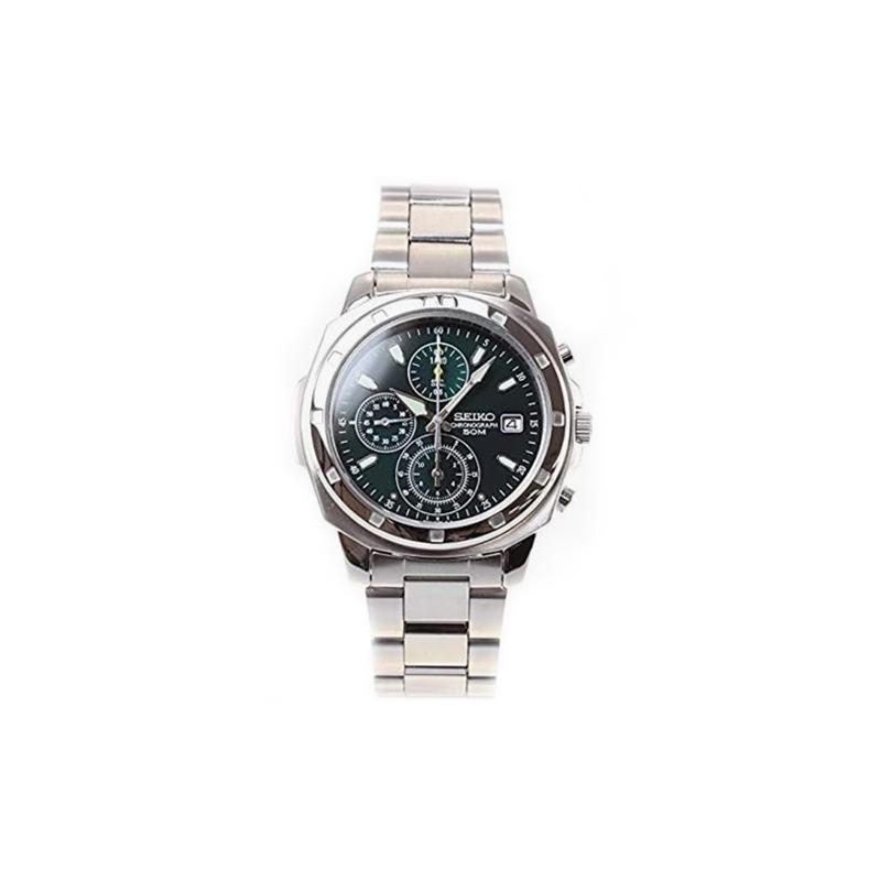 

SEIKO 50 meters waterproof Quartz Steel Strap men s watch green dial SND411P зелёный