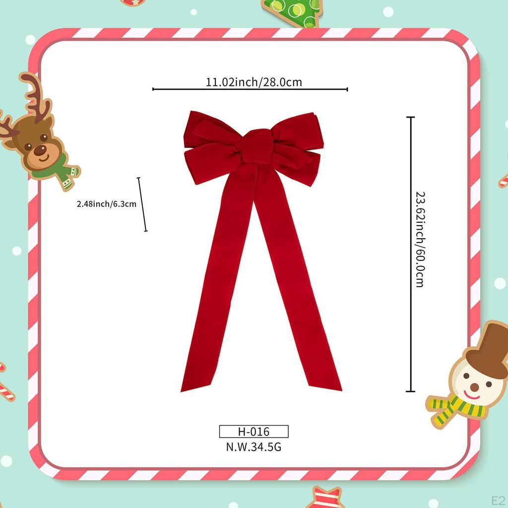 Weihnachtsschleife Dekorative Verzierung Rot Groß Deko für Party Innen Außen Feiertag