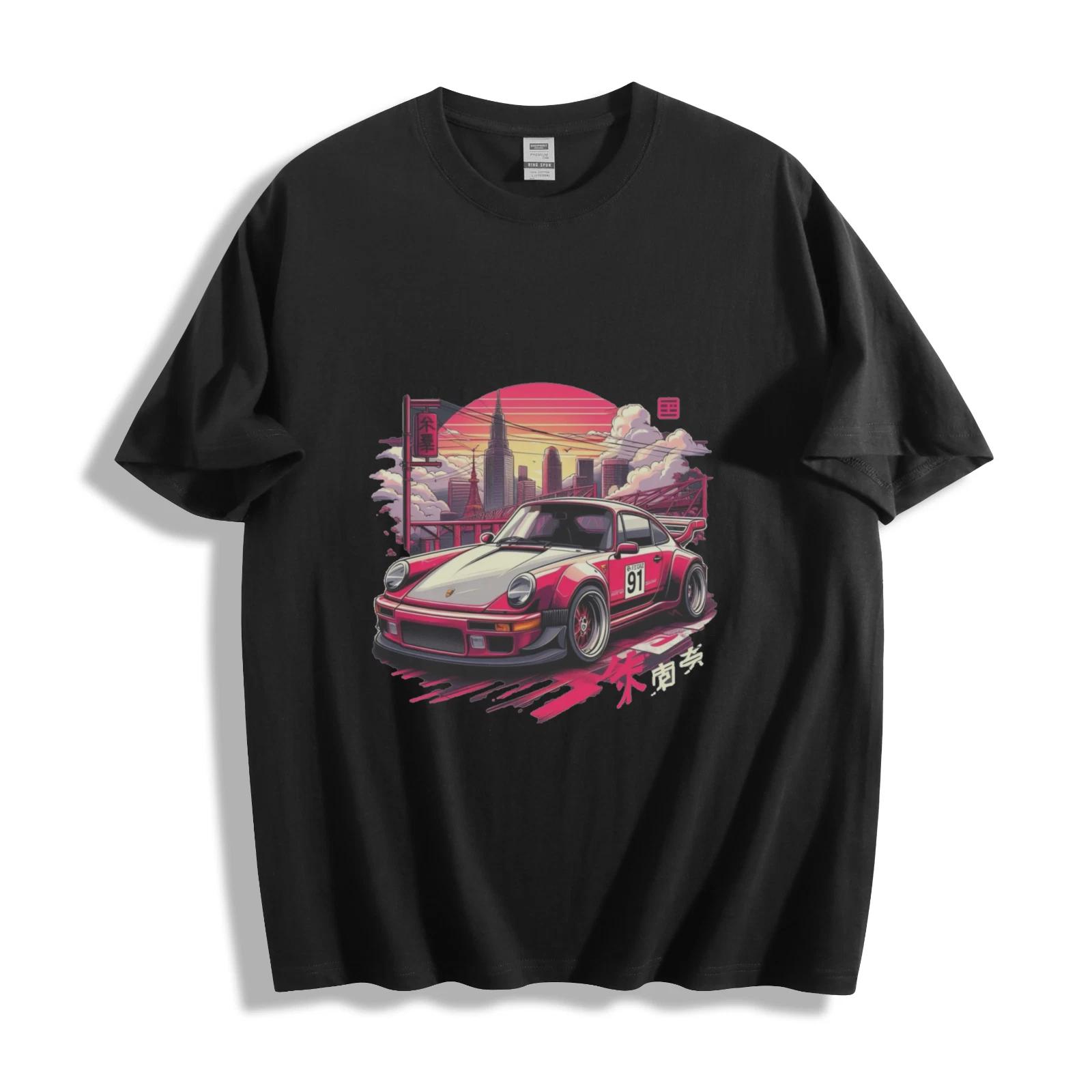 Футболка Porsche 911 Tokyo Drift - Яркий Ретро-Дизайн Гонщика Унисекс 4XL