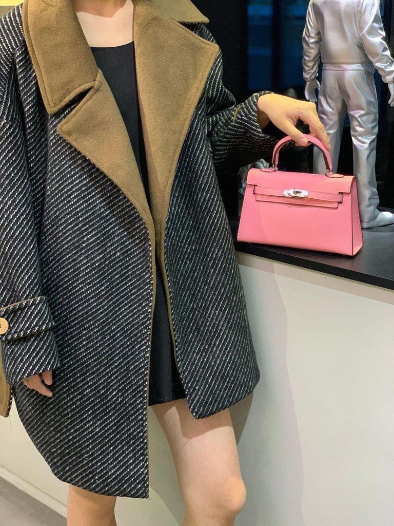 Elegant 2025 Summer Kelly-Style Mini Silver Buckle Handbag - Women's Shoulder & Crossbody Fashion Accessory