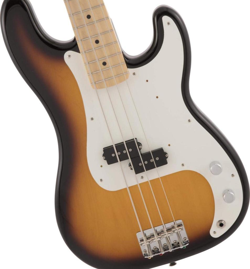 Fender Elektrická baskytara Vyrobeno v Japonsku Traditional 50s Precision Javor Sunburst Bass®, Hmatník, 2-barevný