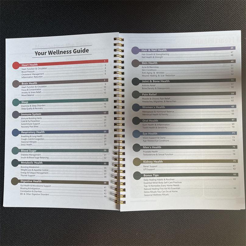 Handbooks The Natural Healing Handbook Spiral-Bound Guide for Herbal Remedies and Natural Books