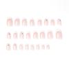 24 Pieces Nail Manicure Nail Piece White Simple French Flower Nail Manicure False Nail