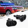 Headlight Washer Nozzle Nozzle ABS Black Direct Replacement