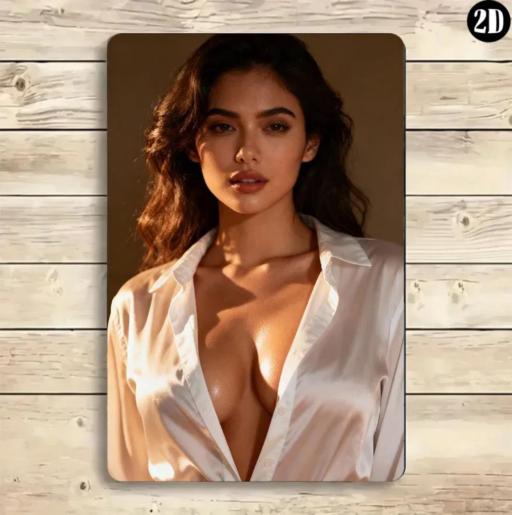 Metal Wall Art Window Decor Indoor Outdoor Waterproof Iron Cast Elegant Black White Print