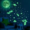 Space Glow in The Dark Wall Stickers Featuring Stars Moon Astronauts and Planets for Bedroom Walls and Ceilings Decoration