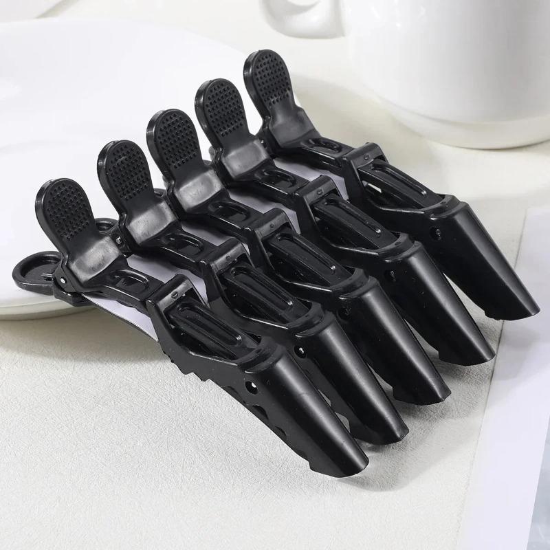 6-12PCS New Salon Tools Hairdressing Smooth Crocodile Clip Hair Clip Hair Perm Hair Dye Plastic Duckbill Clip Hair Dye Clip