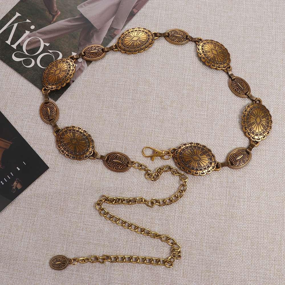 Body Jewelry Metal Body Chain Carving Belt Waist Chain Summer   Women