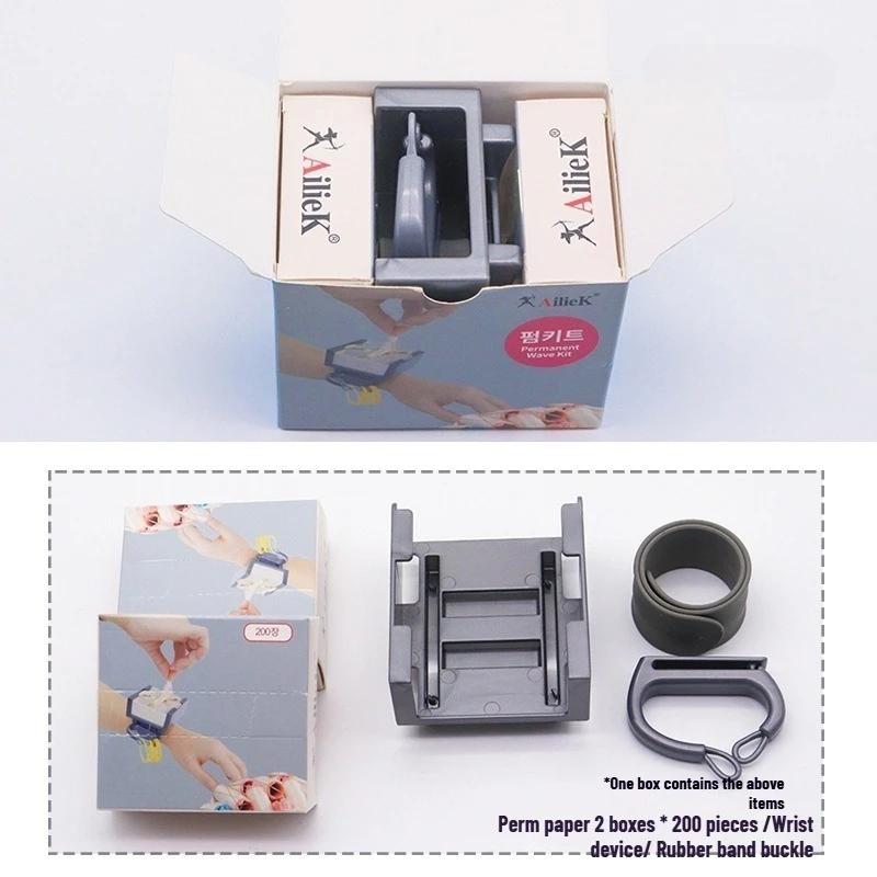 

1 Набор Регулируемый Напульсник 400 шт Стиль Бумажная Коробка для Завивки для Салона Бумага для Завивки Бигуди Парикмахерские Инструменты Набор Вспомогательный