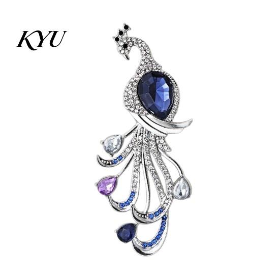 Rhinestone Peacock Pin Faux Crystal Brooch for Women, Bling Lapel Pin, Dainty Clothing Jewelry Wedding Party Prom Shape