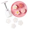 Food Safe Hand Press Flower Shaped Pastry Mold Multiple Stamps Non Stick Surface For Home Baking Mooncakes Desserts Yam Cakes