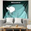 Custom Name We Bare Bears Print Tapestry, Backdrop, Easy Setup, Ideal for Bedroom, Office & Living Room, with Aesthetic Wall Hanging Decor.