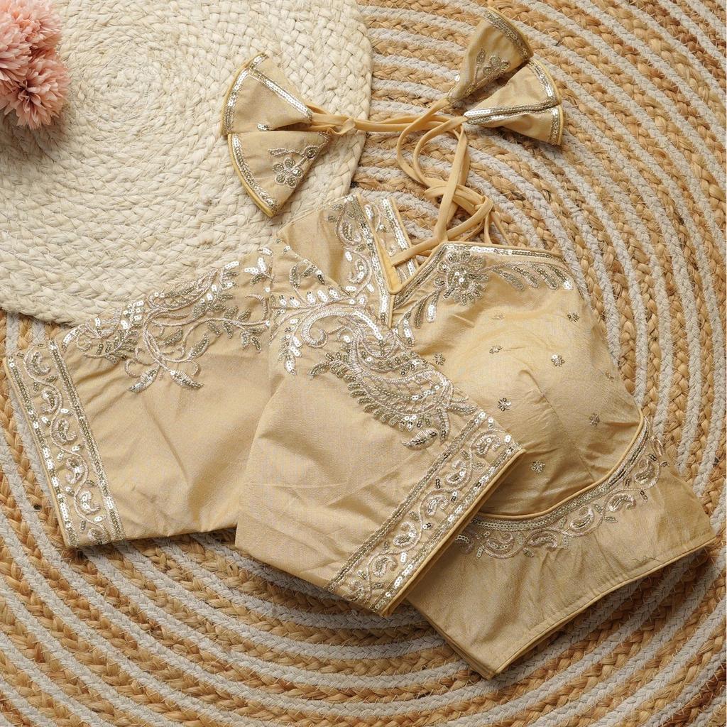Beautiful Embroidery Designer Silk Blouse Indian Bollywood Party Wear Choli