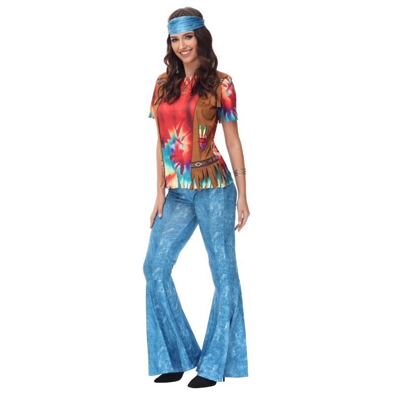 Halloween Adult 70 Retro Disco Hippie Hippie Costume Nightclub Bar Party Costume