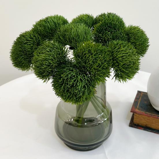 Artificial Dianthus Stem Realistic Fake Green/Orange/Yellow Tricks Plant for Vase Home Office Wedding Decoration Flower Arrangment