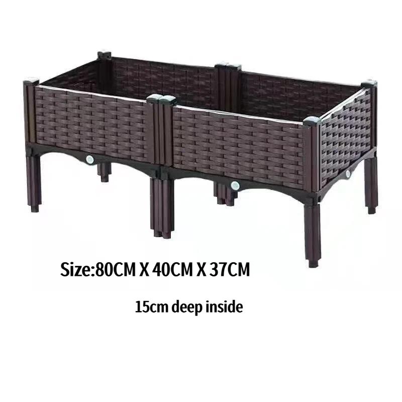 

Oversized Thicken Plastic Balcony Veggie Planter Trough For Home Garden Decoration Plants Plant Pot Indoor Outdoor Planting Box