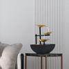 Tabletop Fountain USB Powered Small Waterfall Fountain with Rocks 3 Layers Lotus Relaxation Desktop Waterfall Decoration for Table Office Bedroom