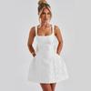 2025 Summer French Style Jacquard Camisole Dress with Butterfly Knot Skirt