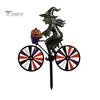 Gift for Garden Lovers Halloween Wizard/Ghost/Black Cat/Skeleton Bicycle Ground Stake Ornament, Metal Stakes, Yard Art Decorative Outdoor Statue Lawn
