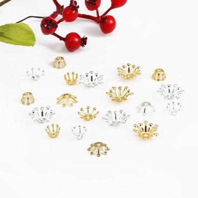 20 Stück Kupfer Behälter Perlen Kappe für Ohrringe Halskette DIY Schmuckherstellung Zubehör