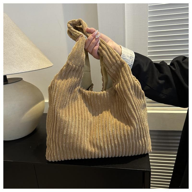 Fashion Personalized Large-capacity Tote Bag Women's New Casual Corduroy Handbag Versatile Shoulder Underarm Women's Bag