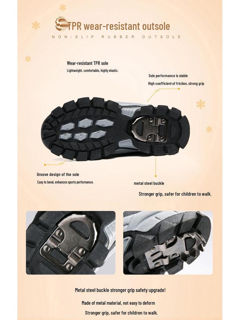 2025 New Camouflage Snow Boots: Non-slip, Warm, Velvet Lined, Wear-Resistant for Medium & Large Children