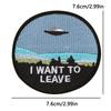 Aufbügelbares besticktes Abzeichen Outdoor-Abenteuer-Design Kosmischer Pilz Astronaut Für Jeansjacke Hut Tasche DIY Personalisierbare Dekoration