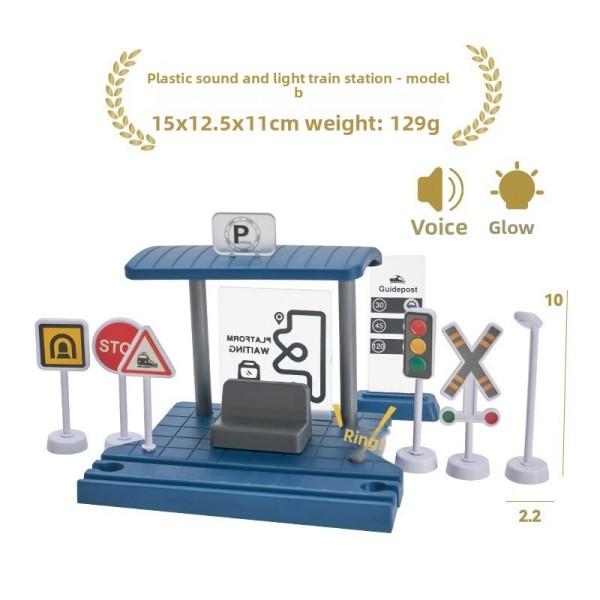 All Kinds Wooden Tunnel Station Platform Wooden Train Track Accessories fit for Brand Wooden Railway Track Toys for Children