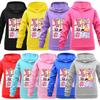 Kids Girls Anime Cartoon K-POP Rumi Zoey Mira Printed Casual Long Sleeves Sweatshirt Hoodies