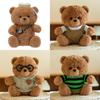 Teddy Bear Plush Toy For Girls With Bow Necklace For Birthday Gift Or Wedding Favor