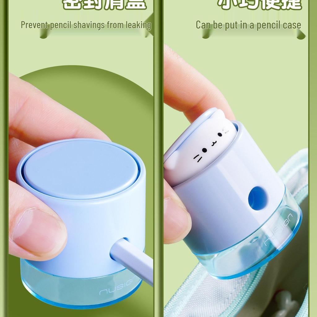 Dell Power Manual Pencil Sharpener: Portable, Large Caliber, Auto-Eject Function, Ideal for Primary School Sketch Pencils.