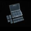 Large Double Buckle 10-Grids Square Modern Storage Box Transparent Multi-Functional Jewelry Organization PP Component Box
