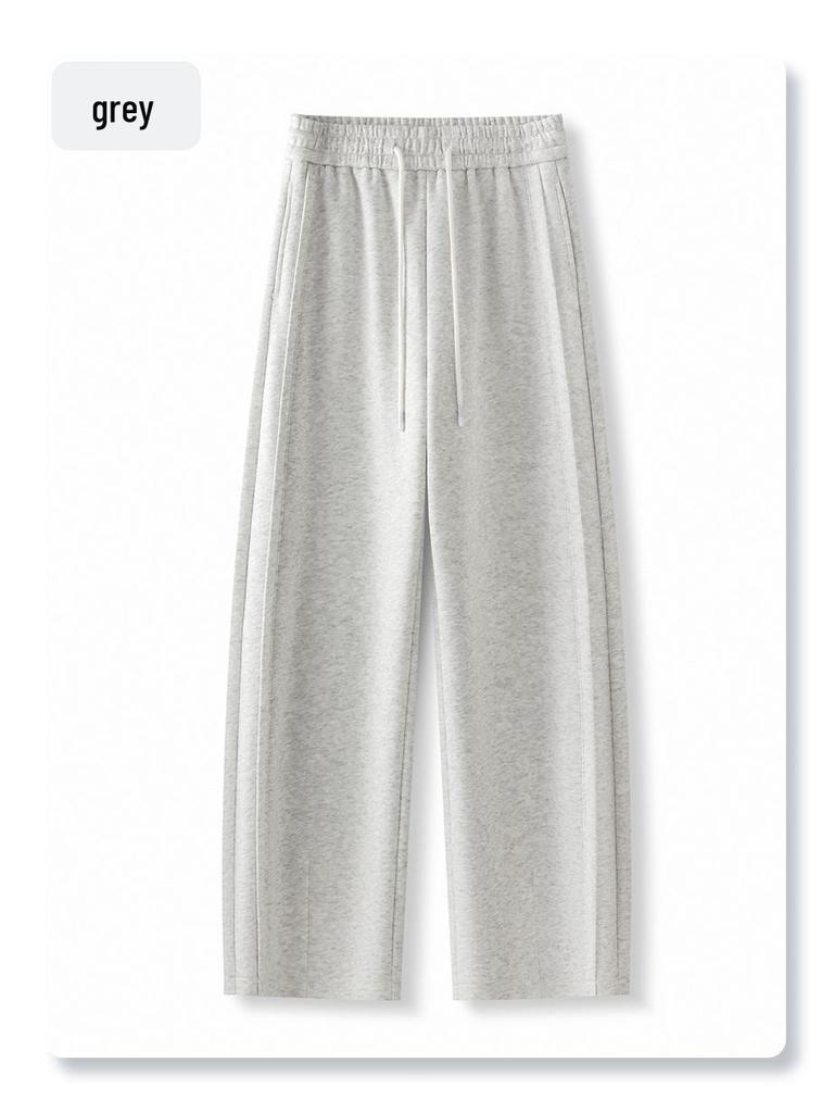 Women's Yellow High-Waist Loose Sweatpants - Spring 2025 Collection, Wide-Leg Straight Scimitar Design