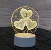 A small gift for Valentine's Day 3D lamp with the inscription I love YOU on USB 3 modes