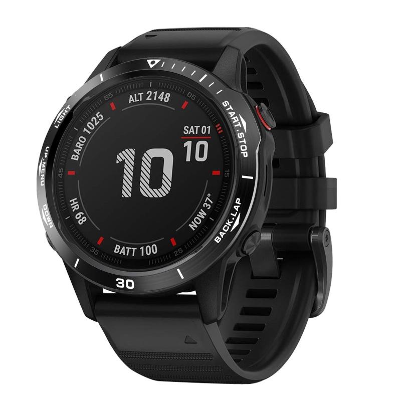 Stahl für Gehäuse für für Fenix 6 Uhr Lünette Ring Styling Klebeband Stoßstange Kratzschutz Metallabdeckung Zubehör