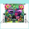 Trolls World Tour Christmas Photography Backdrop For Kids Photo Studio Creative Decor