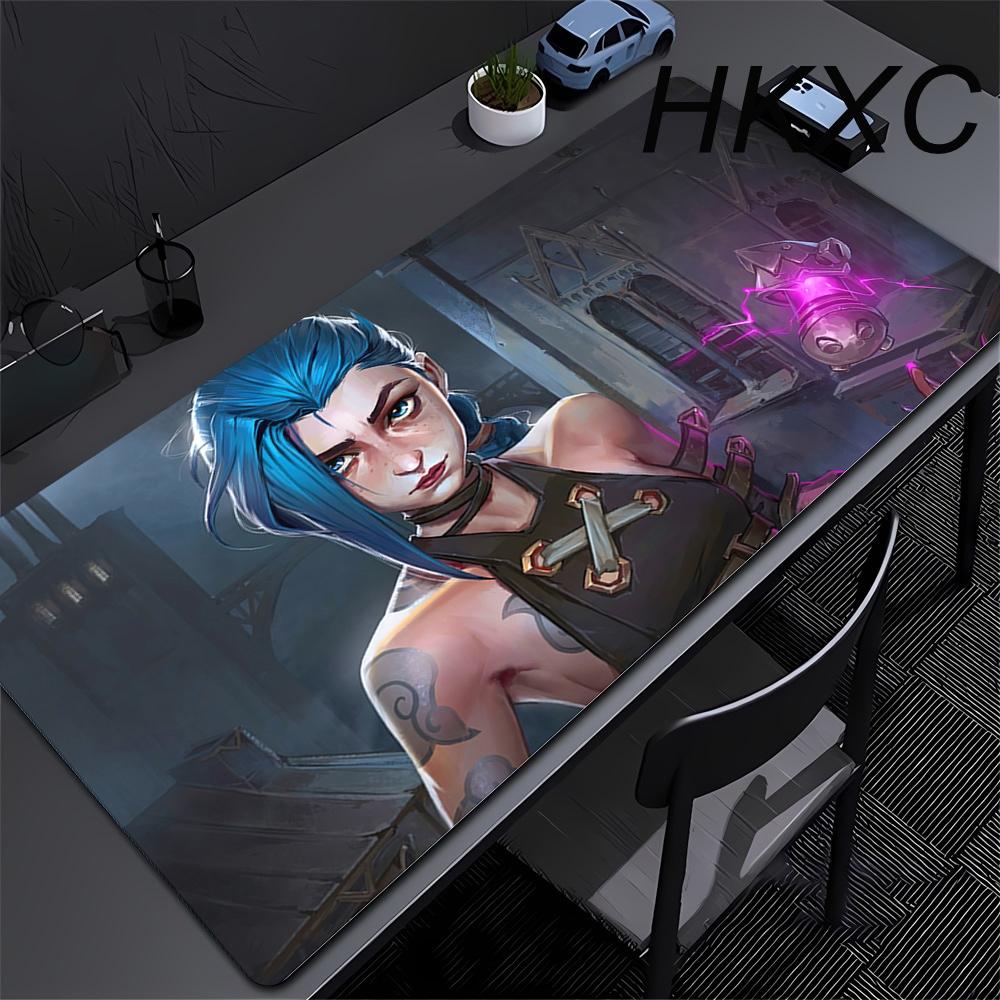 Mouse Pad Gamer Arcane Desk Mat Large Mousepad Gamer Accessories PC Computer Keyboard Deskmat League of Legends Jinx Rubber Mat