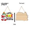 Christmas Fireplace Decor Cartoon Snowman Wooden Hanging Pendant with Hemp Rope, Letters Welcome Signs Ornament for Holiday Festive Home Wall