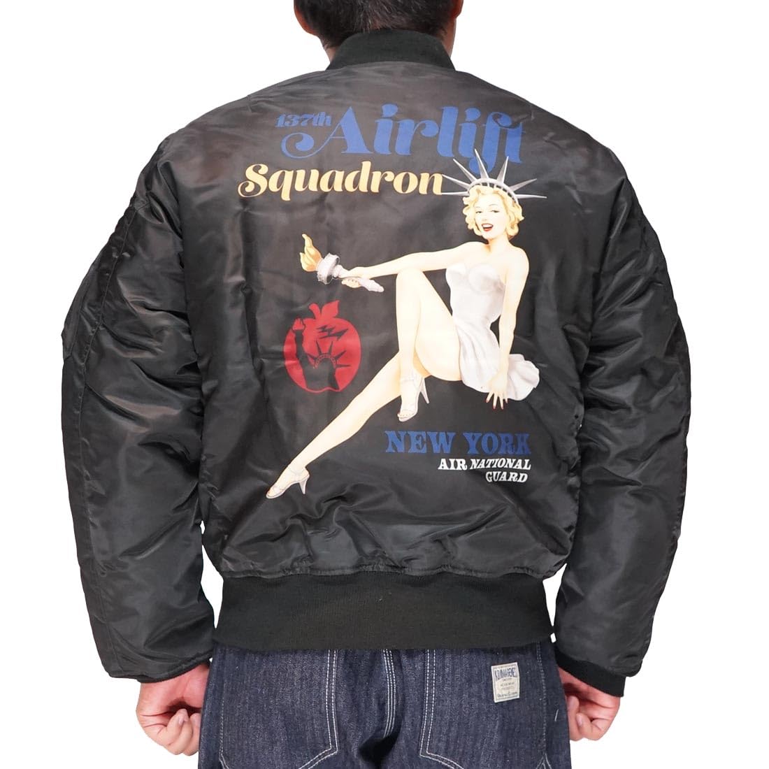 

AVIREX Reversible Girl Flight Size 10 Size Men s MA-1 Pin-Up Jacket, Black, M, 783-3252055