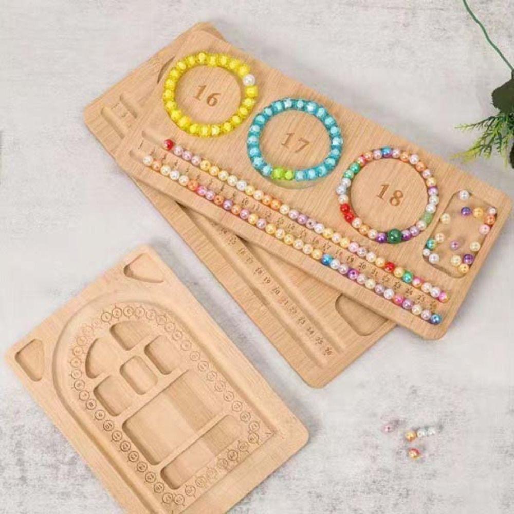 With Scale Wooden Bead Board Multiple Types Jewelry Design Board  Girls Women